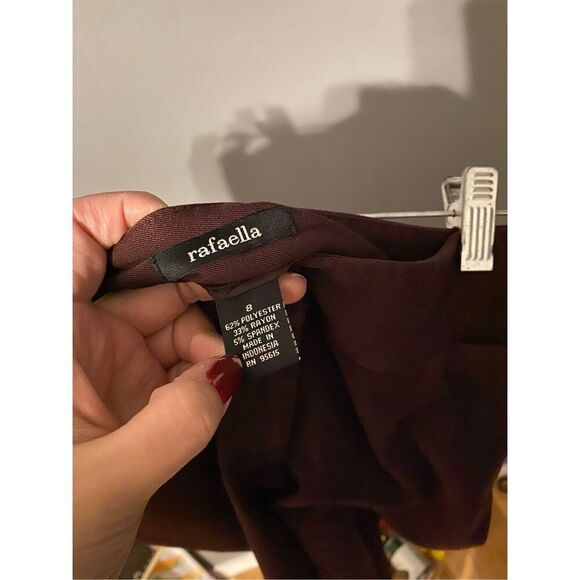 Rafaella Purple/Plum Straight Leg Dress Pants Size 8 - Picture 5 of 6